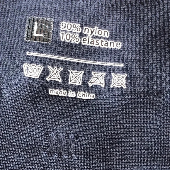 Navy Amazon High Waisted Seamless Compression Athletic Shorts Womens Size Large - Picture 7 of 9